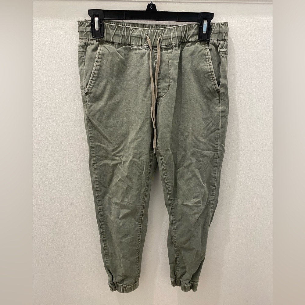 Green-washed jogger jeans